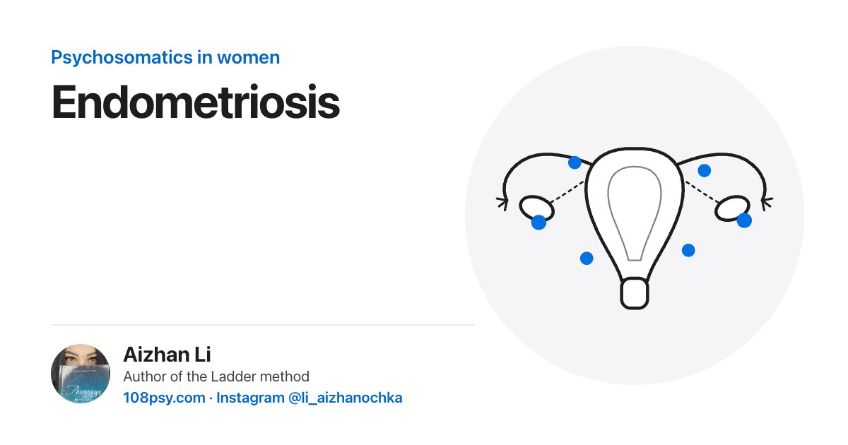 Endometriosis psychosomatics: explained by Aizhan Li, author of the Ladder method