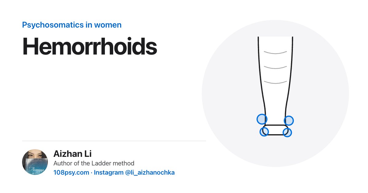 Psychosomatics of hemorrhoids: explained by Aizhan Li, author of the Ladder method