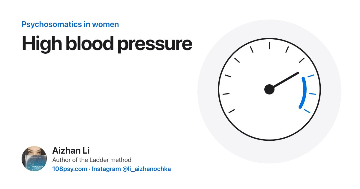 Psychosomatics of high blood pressure: explained by Aizhan Li, author of the Ladder method
