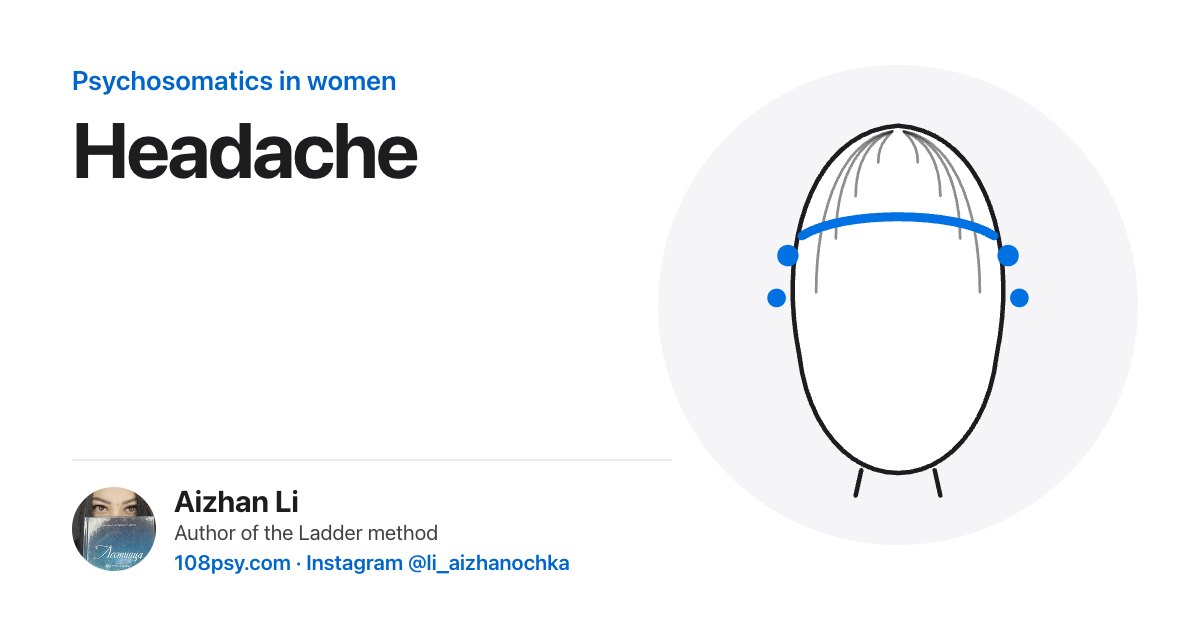 Psychosomatics of headache (tension-type headache): explained by Aizhan Li, author of the Ladder method