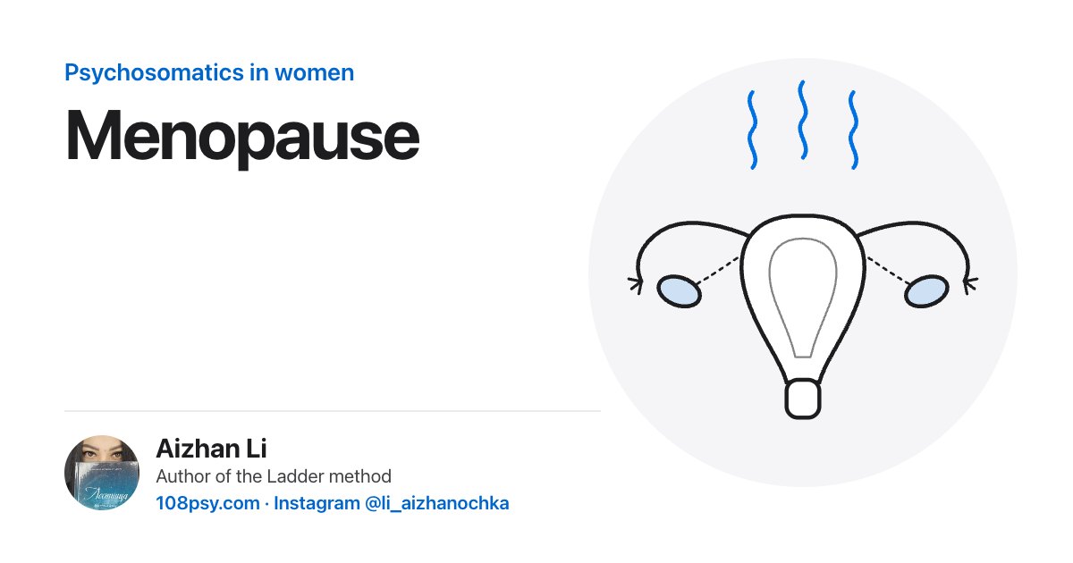 Psychosomatics of menopause: explained by Aizhan Li, author of the Ladder method