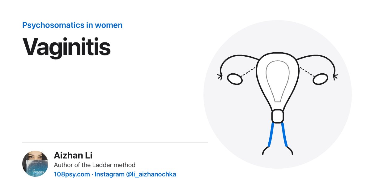 Vaginitis (colpitis) psychosomatics: explained by Aizhan Li, author of the Ladder method