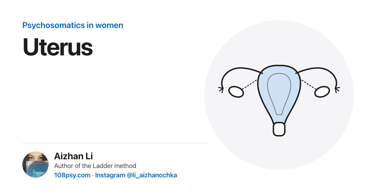Uterus psychosomatics: explained by Aizhan Li, author of the Ladder method