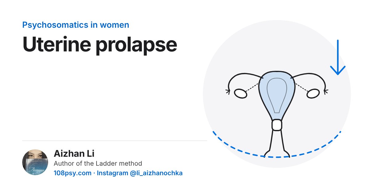 Psychosomatics of uterine prolapse: explained by Aizhan Li, author of the Ladder method