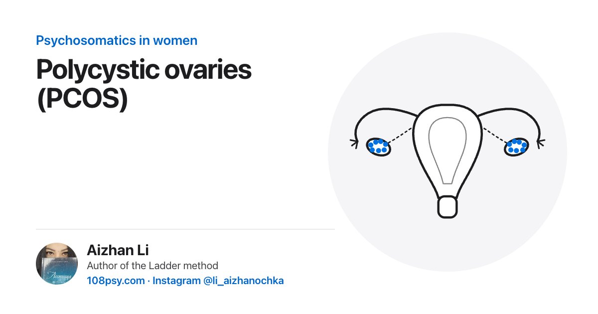Psychosomatics of polycystic ovary syndrome (PCOS): explained by Aizhan Li, author of the Ladder method