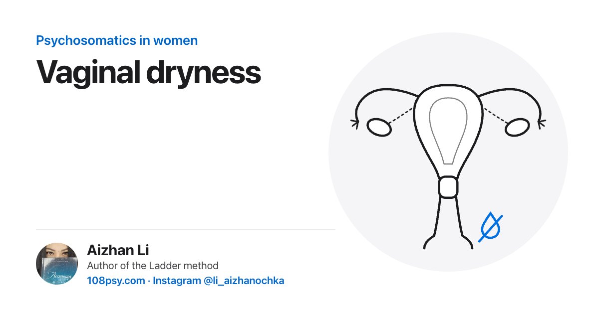 Vaginal dryness psychosomatics: explained by Aizhan Li, author of the Ladder method