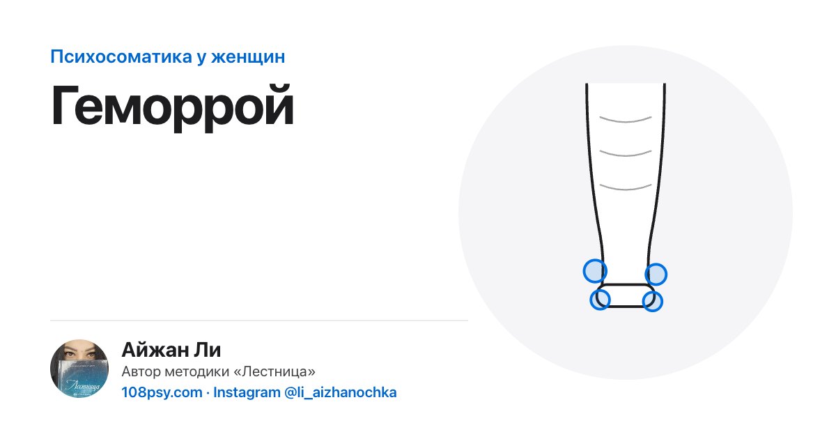 Психосоматика геморроя: разбор Айжан Ли, автора методики «Лестница»