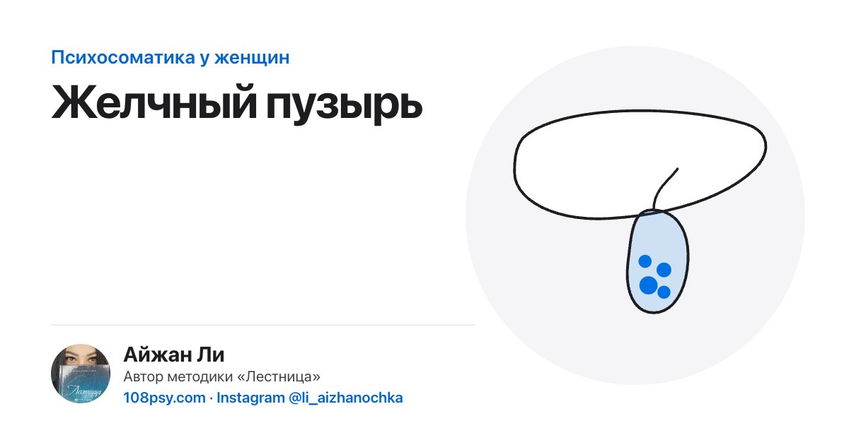 Психосоматика желчного пузыря: разбор Айжан Ли, автора методики «Лестница»